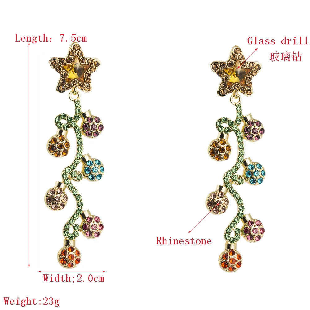 

Big Long Crystal Dangle Star Earring For Women Fashion Leaf Flower Bridal Wedding Jewelry Accessory Drop Shipping