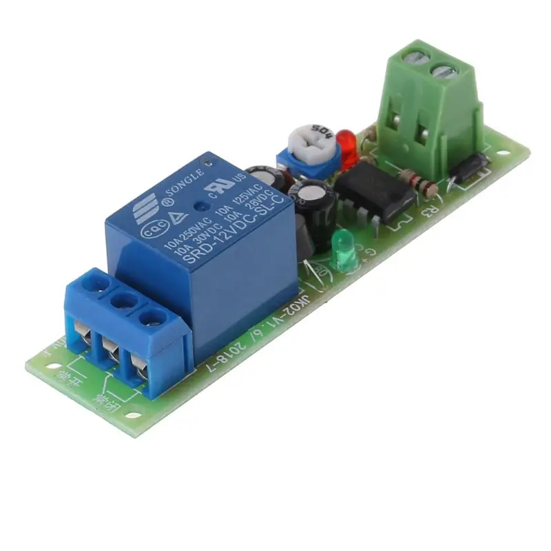 NE555 реле постоянного тока 12 В таймер Регулируемая задержка выключения на