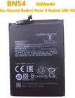 Высококачественный сменный аккумулятор 5020 мАч BN53 BN54 BN55 для телефона Xiaomi Redmi note 9 Pro 9S