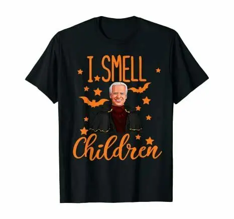 Детская футболка на Хэллоуин с надписью I Smell Kids Joe Biden 2020|Мужские футболки| |