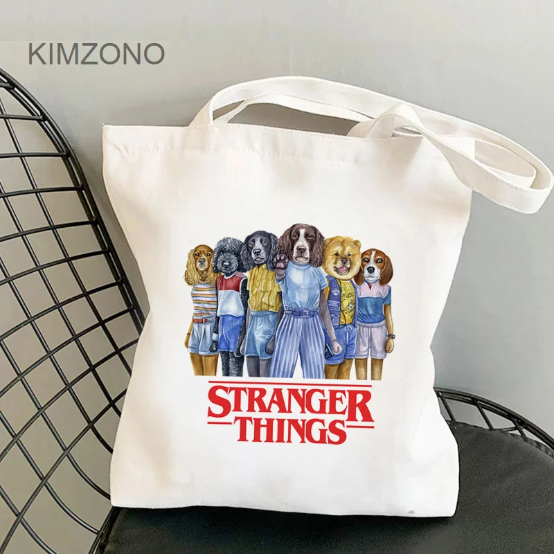 

Stranger Things shopping bag canvas handbag reusable cotton shopping eco bag reciclaje fabric custom