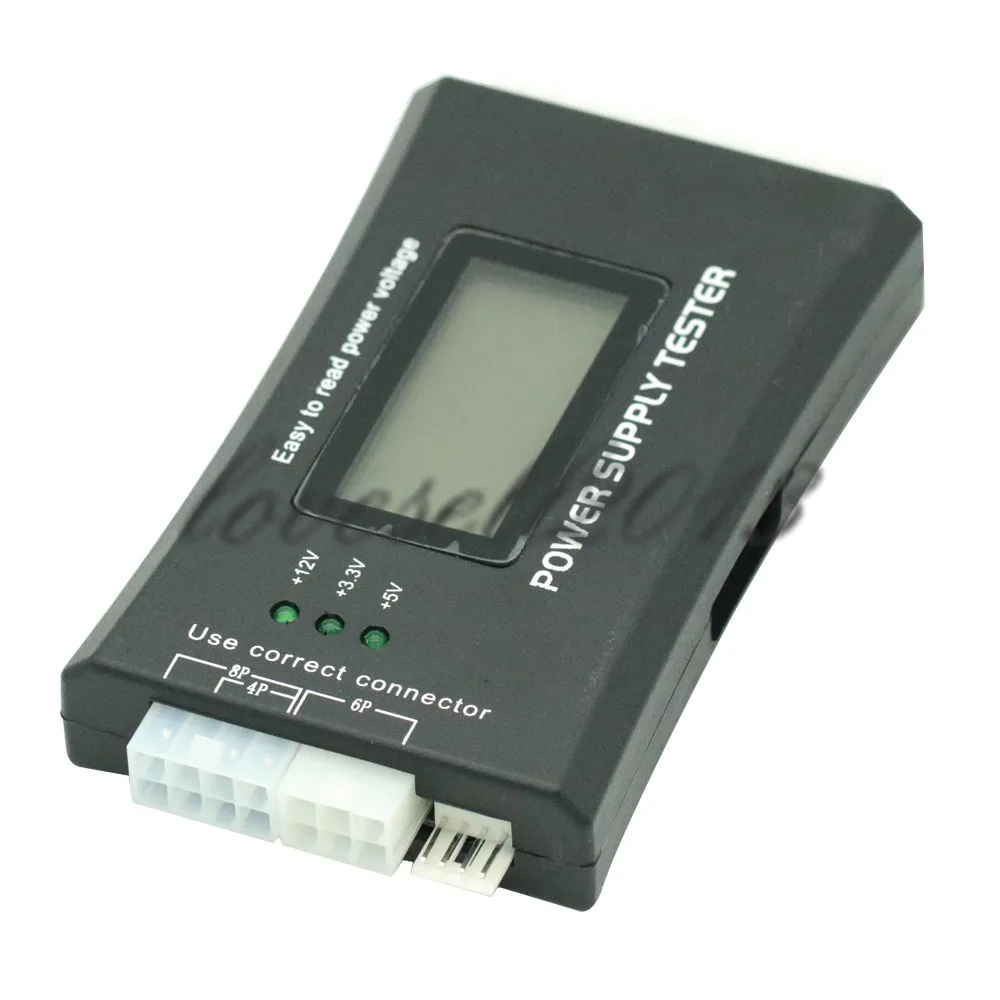 1 шт. Новый тестер электропитания 20 24 Pin Sata LCD PSU HD ATX BTX напряжения источник в