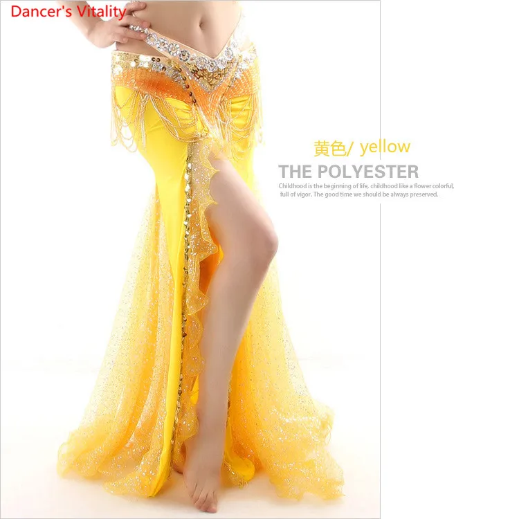 новый сексуальный женский танец живота юбка сплит фиолетовый красный белый