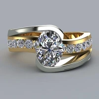 womens fashion classic exquisite luxury golden zircon wedding jewelry jewelry prom ring holiday gift wholesale