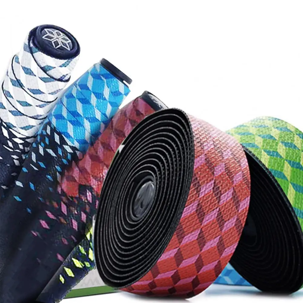

2Pcs soft EVA Soft Bicycle Handlebar Tape Anti-slip Bike Handlebar Strap Road Bike Handle Bar Tapes Bike Accessories with Bar P