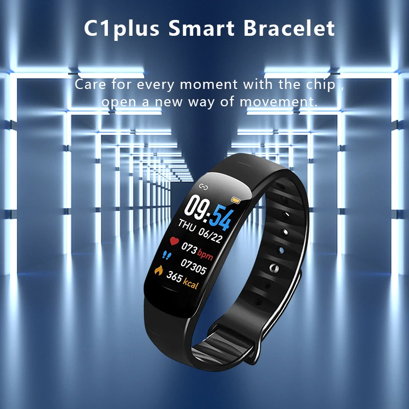 

Smart Bracelet Heart Rate Blood Pressure 0.96" Touch Screen Waterproof Smart Watch Wristband Fitness Tracker Sport Watch