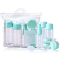 8pcs travel bottles set leak proof refillable toiletries containers for liquid shampoo with spray bottle cosmetic cream bottles