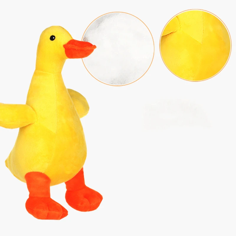 

Cleaning Teeth Squeaky Interactive Cartoon Animal Duck Shaped Cotton Dog Toy Pet Training Products Pet Chew Toys 1 Pcs