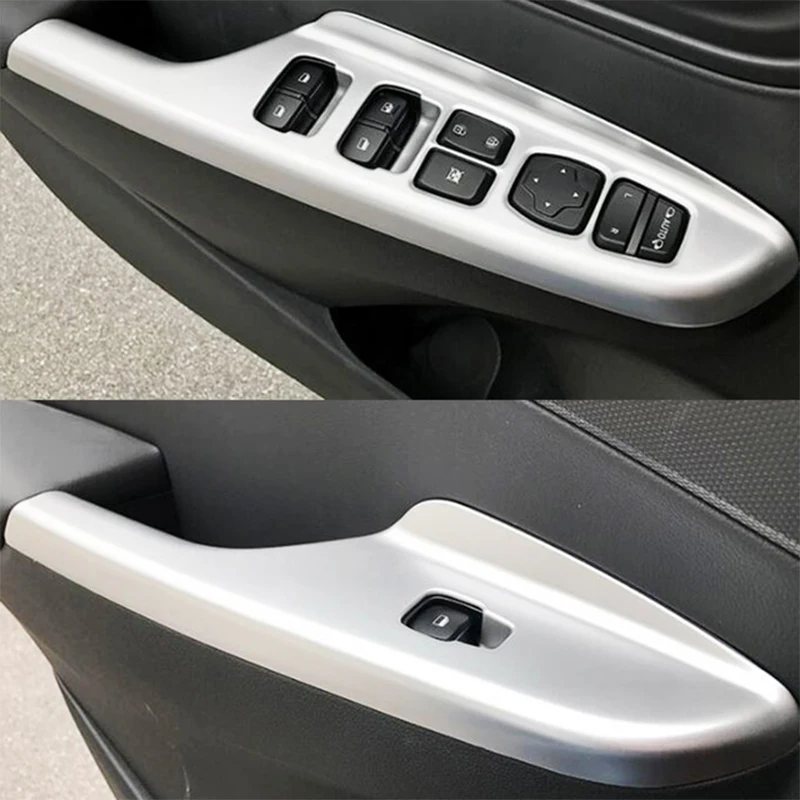 

For Hyundai Kona Kauai Encino 2019 2018 ABS Matte Accessories Car Styling Car Window Lift Door Panel Auto Glass Button Switch