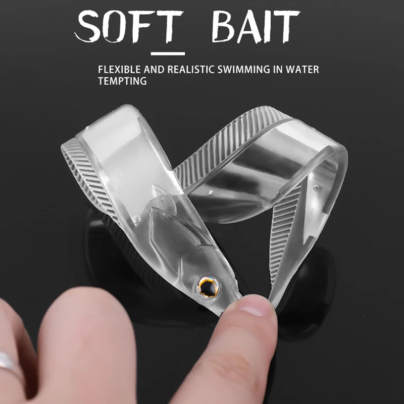 Рыболовная приманка Мягкая Saury Reflector Ribbonfish 2 шт./набор 12 см рыба-меч силиконовая