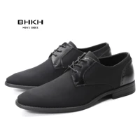 bhkh 2022 formal dress shoes lace up men casual shoes smart business work office for men shoes