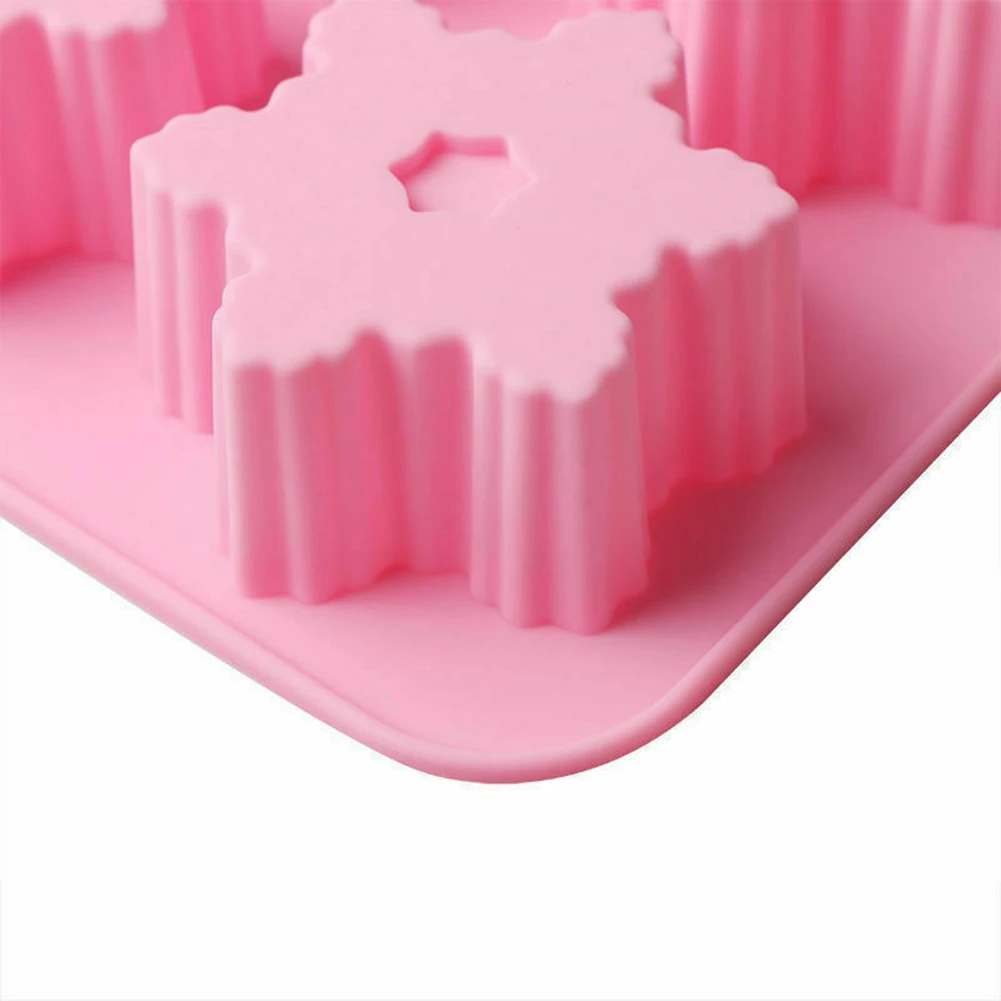 Новая 3D форма снежинки силиконовая для пирога посуда выпекания Формы