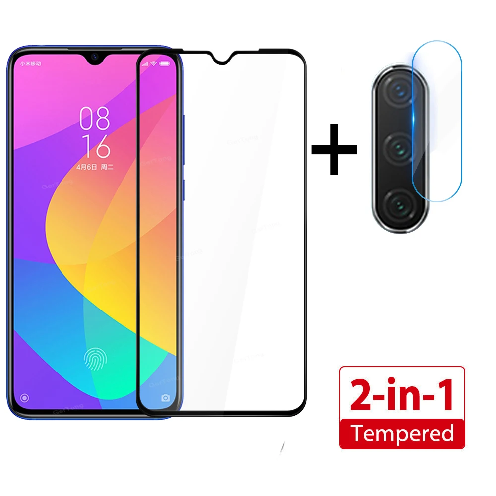Закаленное стекло 2 в 1 для Xiaomi Mi 9 Lite SE Mi9 Защитная пленка экрана камеры A3 с полным