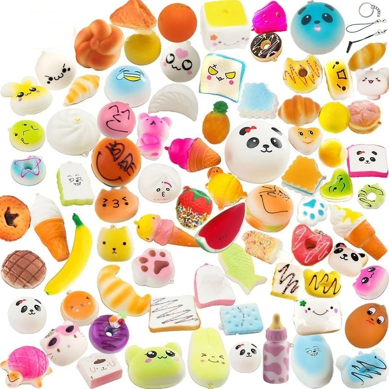 

Slow Rebound PU Toy Simulation Bread Cake Strawberry Panda Random Style Squeeze Music