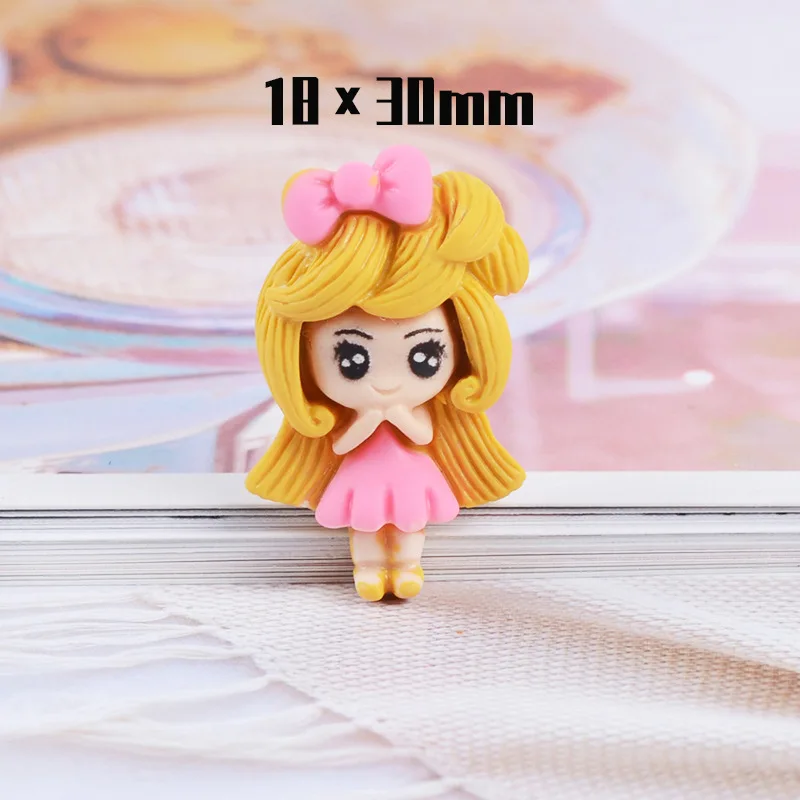 10 шт. Kawaii принцессы из мультфильма для девочек С плоской задней частью кабошоны