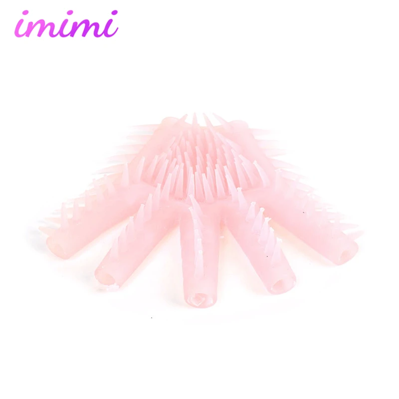 Силиконовые мягкие перчатки с шипами закрывающие грудную часть для взрослых