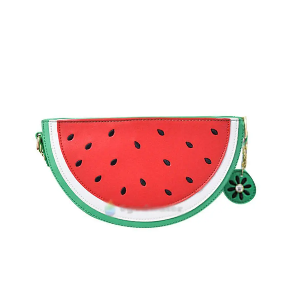 Watermelon Bag Женские милые фрукты, кожаные сумки на плечо, женские сумки-клатчи, сумка-мессенджер, наплечная сумка-портфель - Цвет: Watermelon Bag