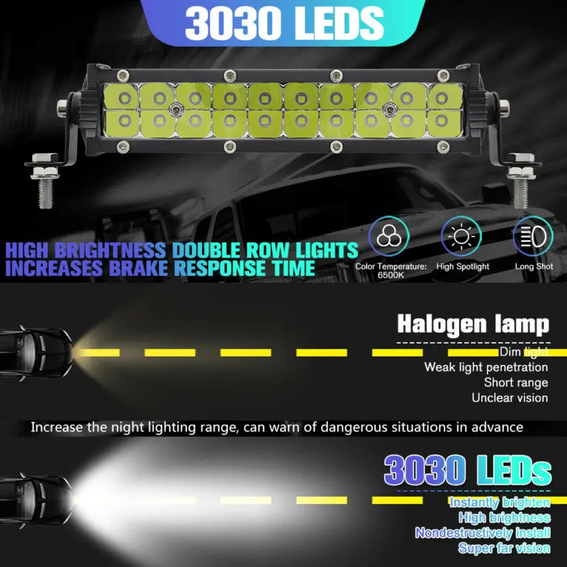 2pcs 40W LED Work Spot Light Bar 12800LM Car Driving Fog Lamp Truck Off-road SUV Headlight Lamps | Автомобили и мотоциклы