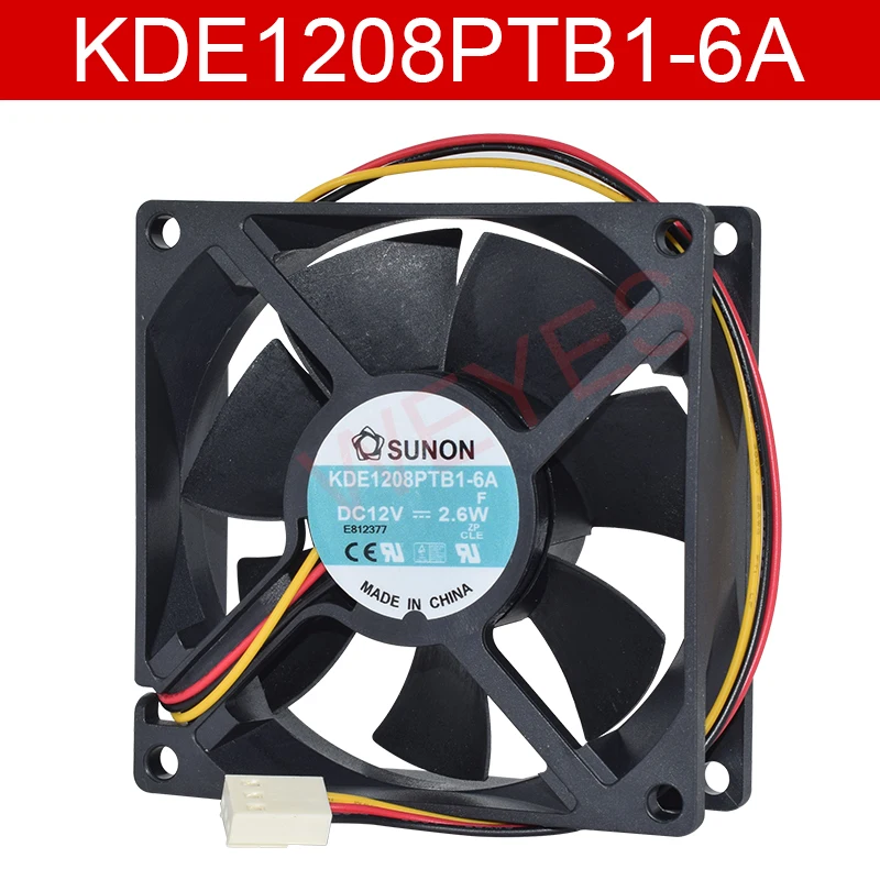 

New KDE1208PTB1-6A 8025 12v 2.6w 3 Wires COOLING FAN 80*80*25mm