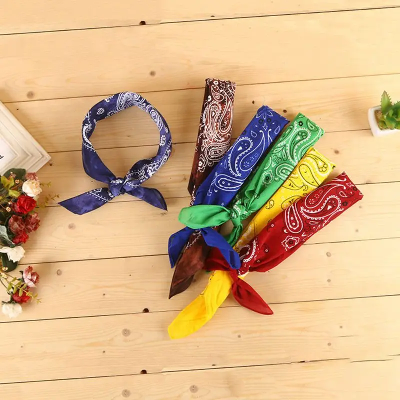 Японский винтажный хлопковый квадратный шарф унисекс бандана с принтом пейсли и