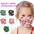KN95 одноразовая детская маска Счастливого Рождества 3 слоя ушной крючок маска Санта Клауса маска для Хэллоуина косплея одноразовая черная маска
