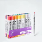 Набор акварельных маркеров, растворимых в воде, 1 случайный цвет среди 80 цветов