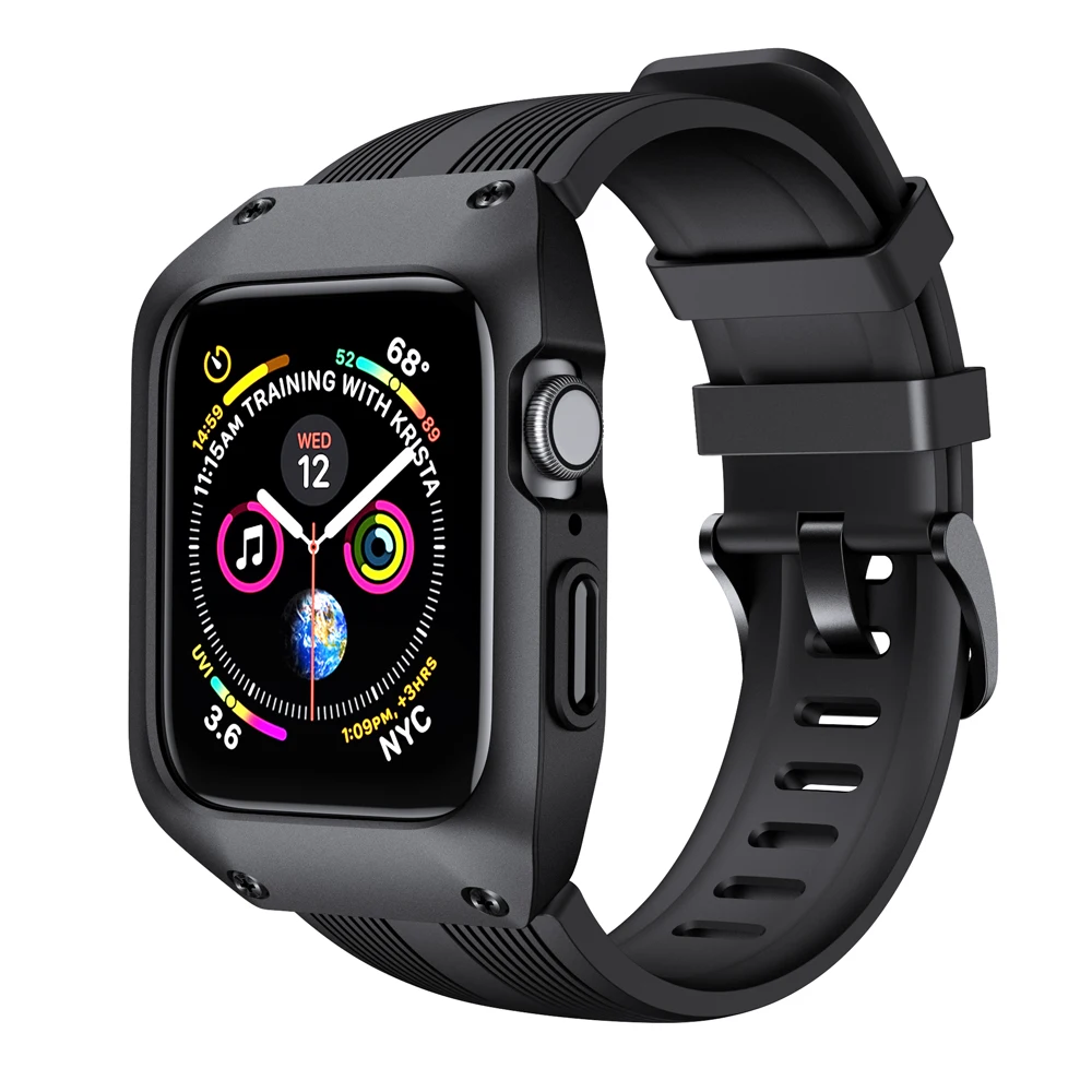 Серия 2/3 42 мм 38 Ремешки для наручных часов iWatch Apple Watch 5 4 44 40 силиконовый