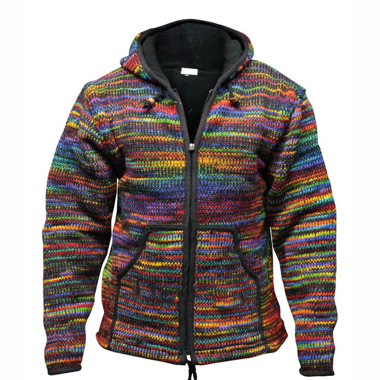 Мужской кардиган с карманами в этническом стиле Повседневная Верхняя одежда