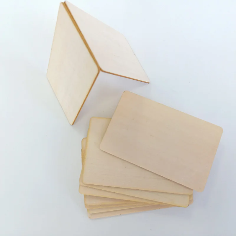 Фото Новый продукт, деревянные 10 шт. NFC Ntag213 Ntag216 RFID из липы, пустые ЦИФРОВЫЕ визитные карточки, «сделай сам», ремесла, лазерная гравировка, новые ма... №4
