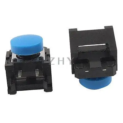2x Momentary Tactile Push Button Switch Right Angle 2 Pin 12 x 12mm 8mm w Cap | Обустройство дома