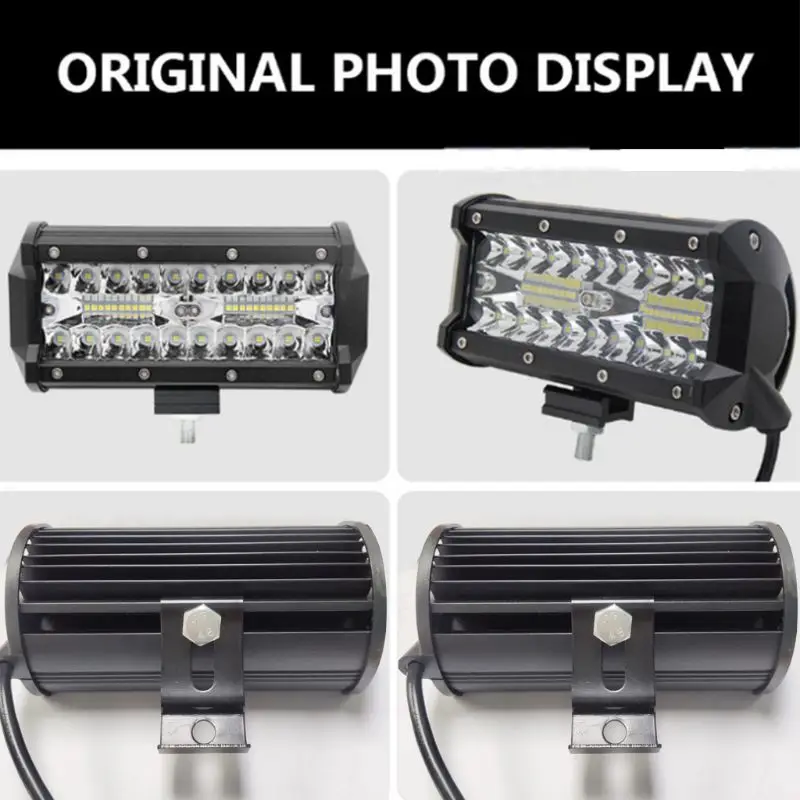 1Pc 7&quot 200W LED Work Light Long Bar Flood Spot Beam Waterproof Offroad 4WD Drive | Автомобили и мотоциклы