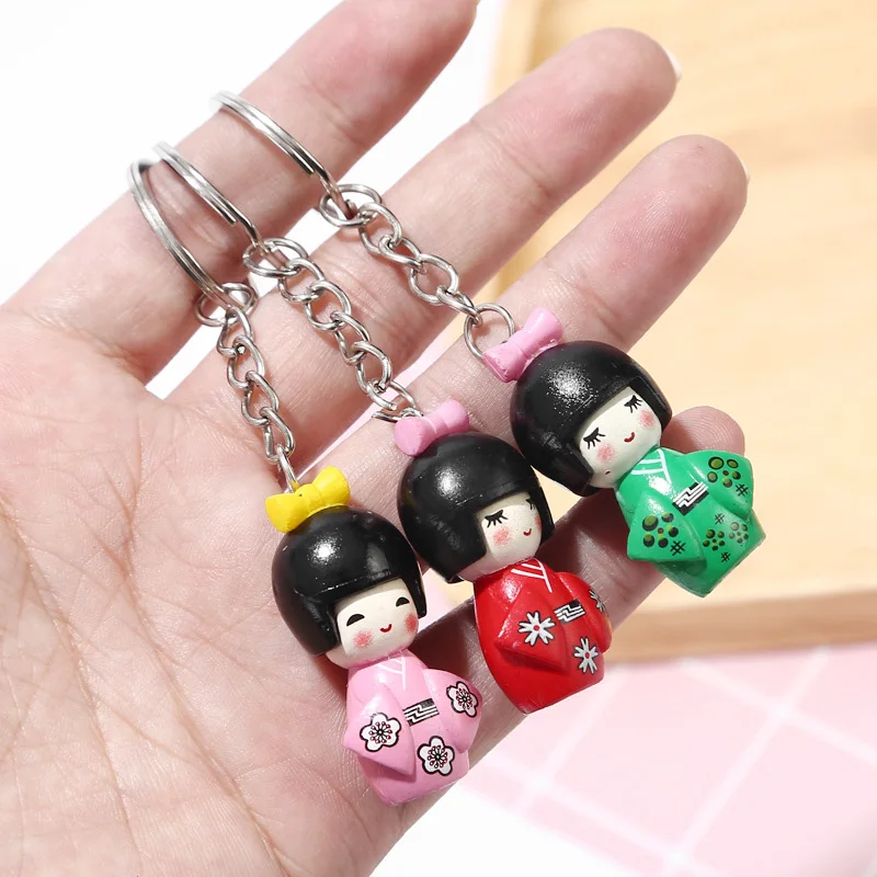 

6 шт./партия, брелок в виде японской куклы KOKESHI