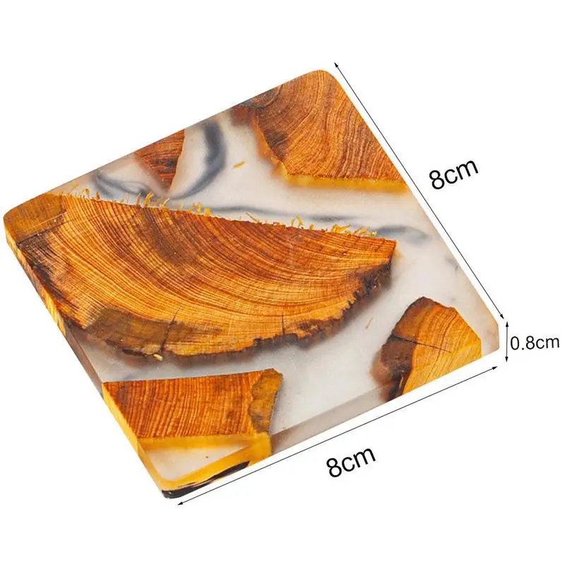 

Creative Resin Pine Coasters Heat-resistant Placemats Mat Decor Table Cup Non-slip Tea Drink Waterproof Pad Coffee Pad Tabl N6Q9