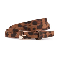 fashion leopard print decorative womens thin belt suede belts for women luxury designer brand all match pin buckle jeans belt