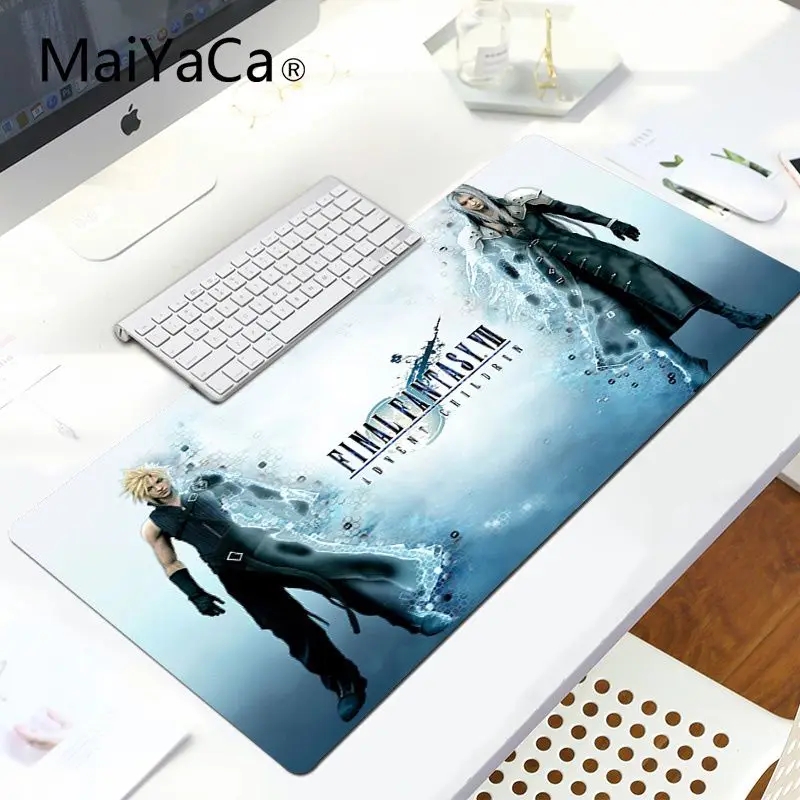 LockEdge 30x80cm MaiYaCa Красивая Аниме игра final fantasy ноутбук игровой мыши коврик для мыши Большой Коврик Для Мыши Компьютерный коврик для ПК - Цвет: LockEdge 30x80cm
