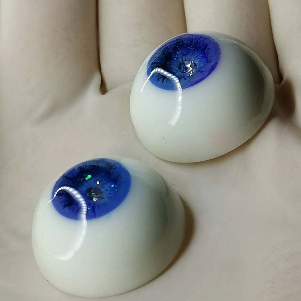 Глаза BJD из смолы 22 мм ручной работы Синие стразы для 1/3 bjd sd LUTS DOD MSD как DZ Dollfie глаза