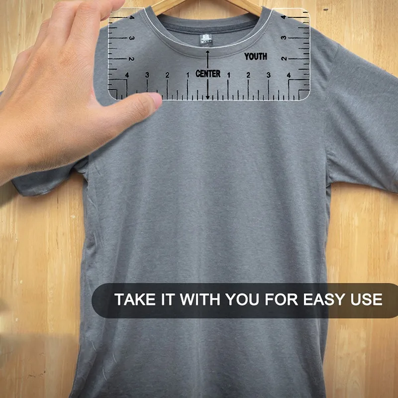 

4Pcs T-Shirt Alignment Ruler Craft For Guiding T-Shirt Design Fashion Centering Rulers With Size Chart Quilting Sewing Crafts