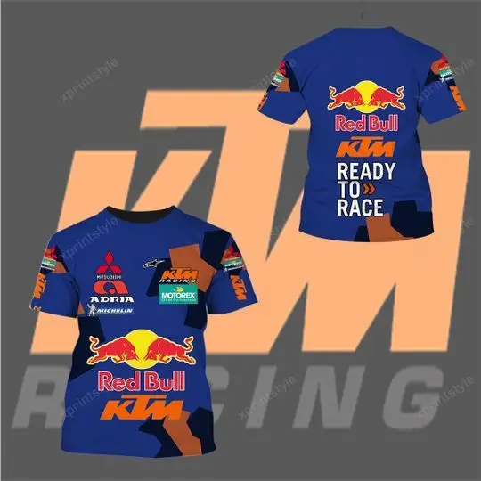 

New T-shirt male 3d printing racing logo uniform club T-shirt tee sports casual cool summer streetwear oversized