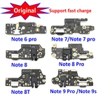 Оригинальный разъем USB-порта для зарядки для Xiaomi Redmi Note 4X Pro 8T 9S 3 4 5 6 7 8 9 Pro, гибкий кабель, запасные части