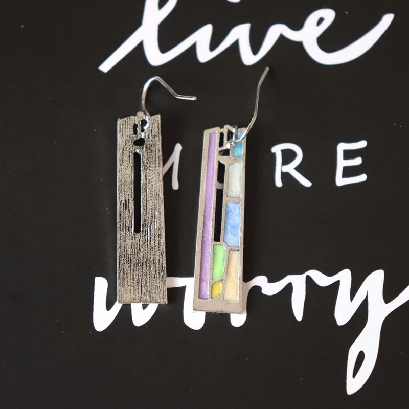 Женские винтажные серьги-капельки Tisonliz Разноцветные серьги-подвески в