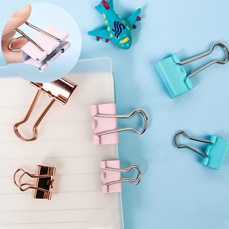 Зажим для бумаги с длинным хвостом офисные зажимы из розового золота