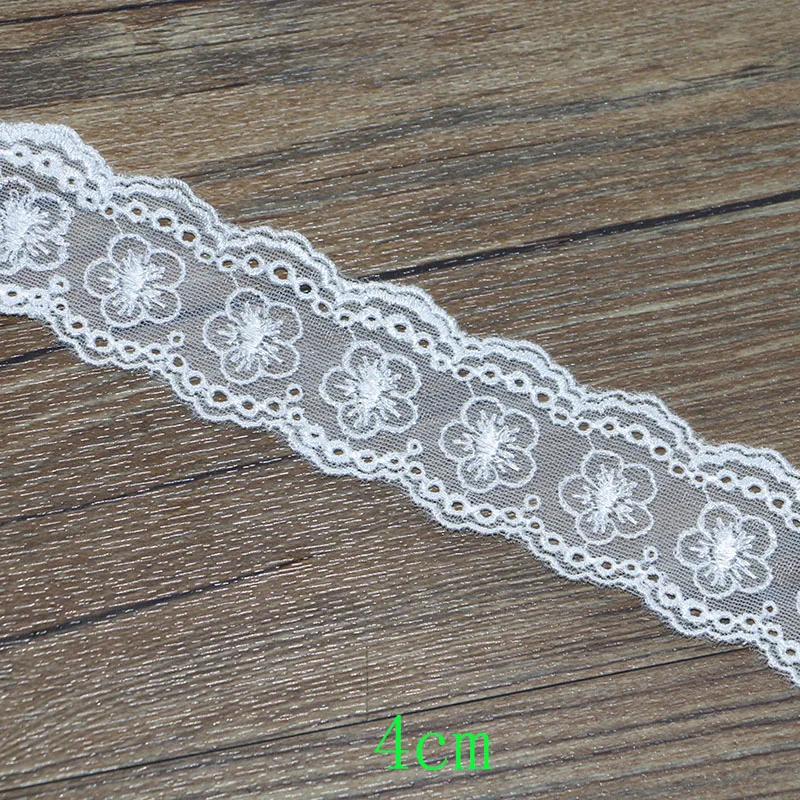 1 yard 4CM 1 ярдов 1,7-7,5 см хлопчатобумажная кружевная ткань DIY ткань кружева цветок подарок лента украшение Материал Цвет хлопок кружево - Цвет: 1 yard 4CM