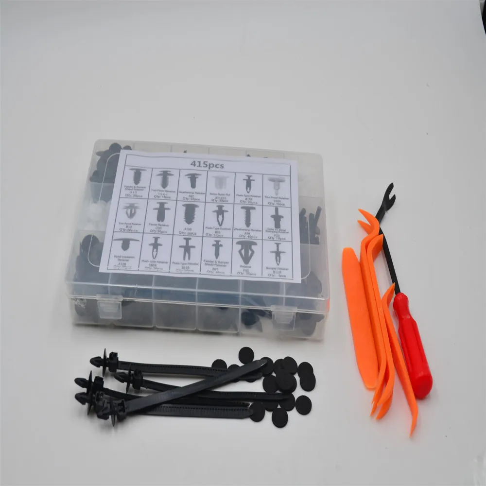 415 шт./компл. пластиковые заклепки для кузова автомобиля|Обвесы| |