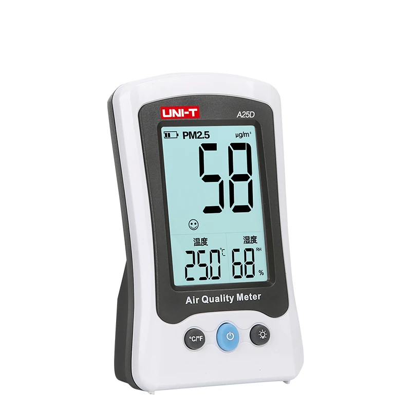 UNI-T A25F Air Quality Detector PM2.5 Monitor Meter Formaldehyde Laser Temperature Humidity Indoor Polymer Battery A25D | Инструменты
