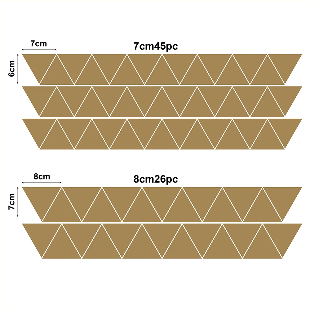 Детская Настенная Наклейка с маленькими треугольниками для детской комнаты