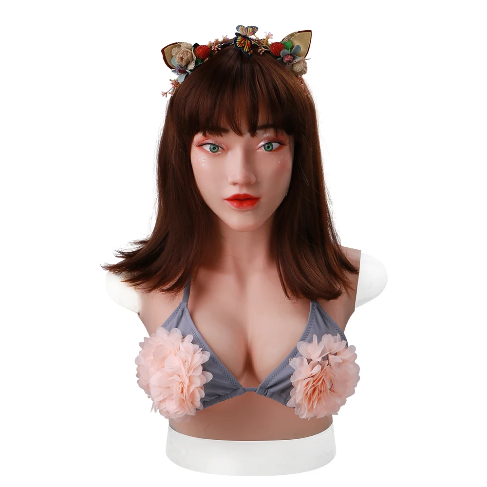 

EYUNG Elsa Top Quality Realistic Silicone Breast Forms,Cross Dressing, Female Silicone Mask With Boobs,Party Masquerade For Men