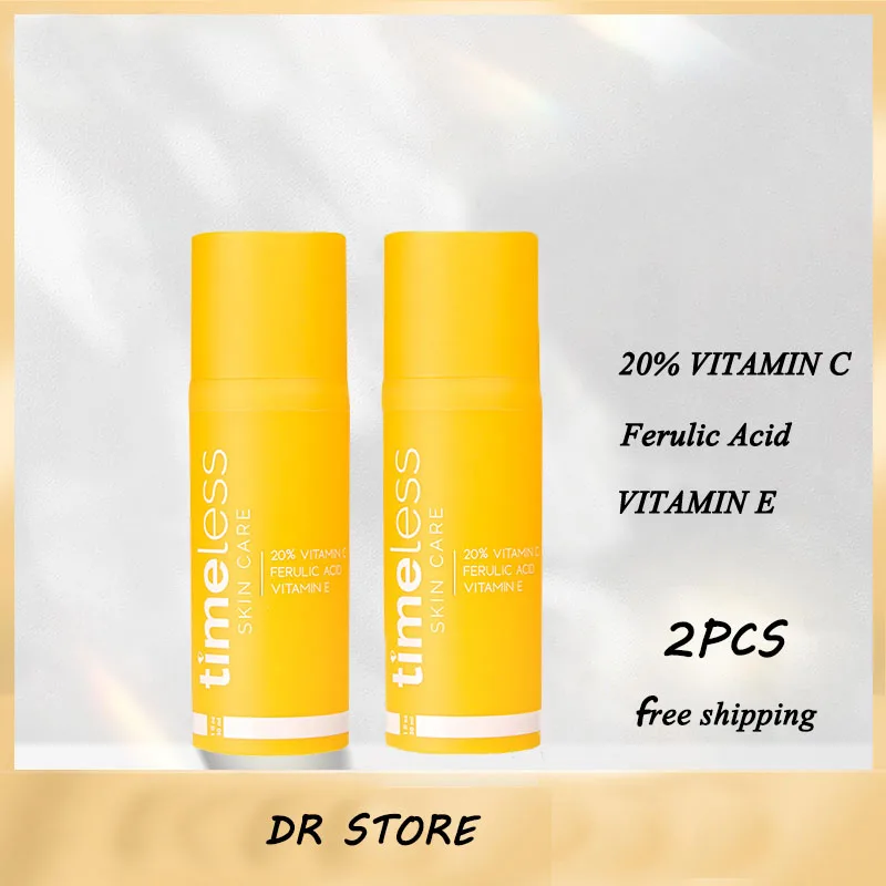 

2PCS 20% VITAMIN C+ E Ferulic Acid Antioxidant Timeless Face Serum Whitening Moisturizing Anti Wrinkle Brighten Shrink Pore Care