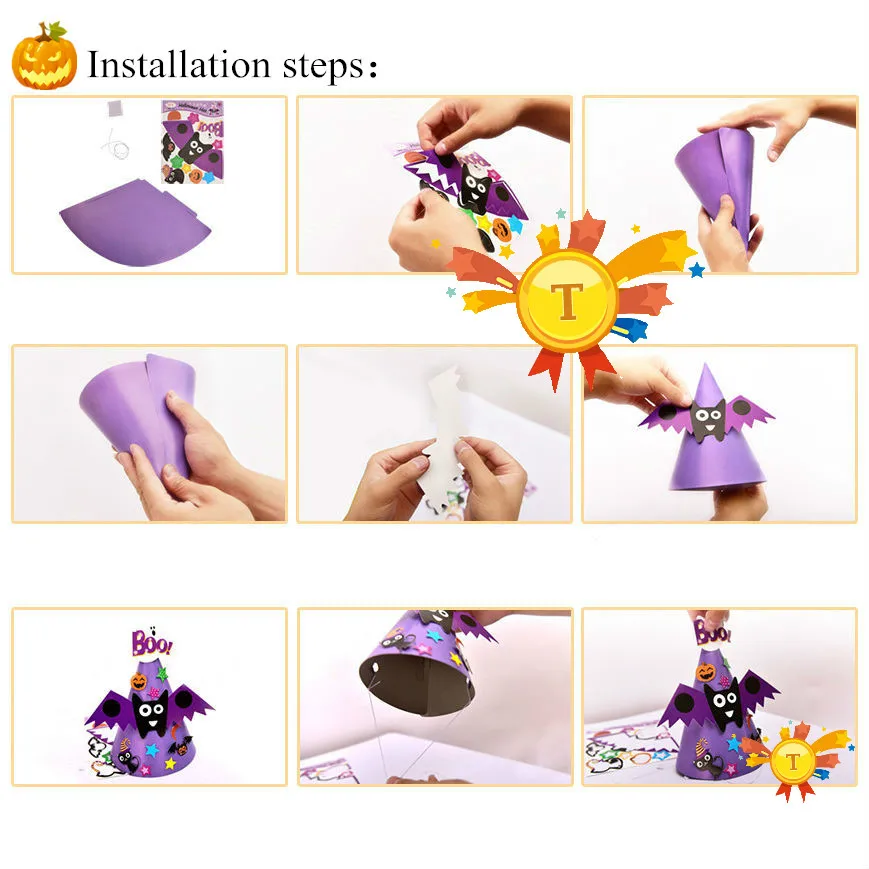 Детская игра Сделай Сам Хэллоуин вечерние с рисунками Тыква шляпа ведьмы капсулы