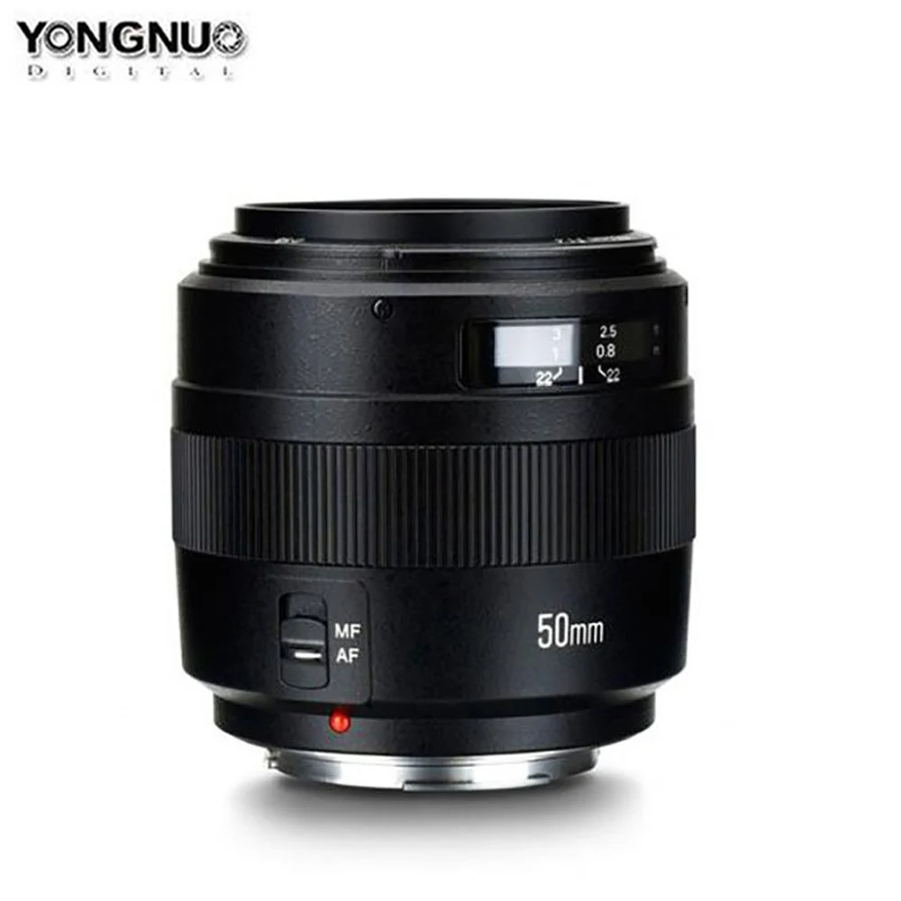 YONGNUO YN50mm F1.4 стандартный объектив с автофокусом(AF) и ручной фокусировкой(MF) для камеры Canon 70D 5D2 5D3 600D