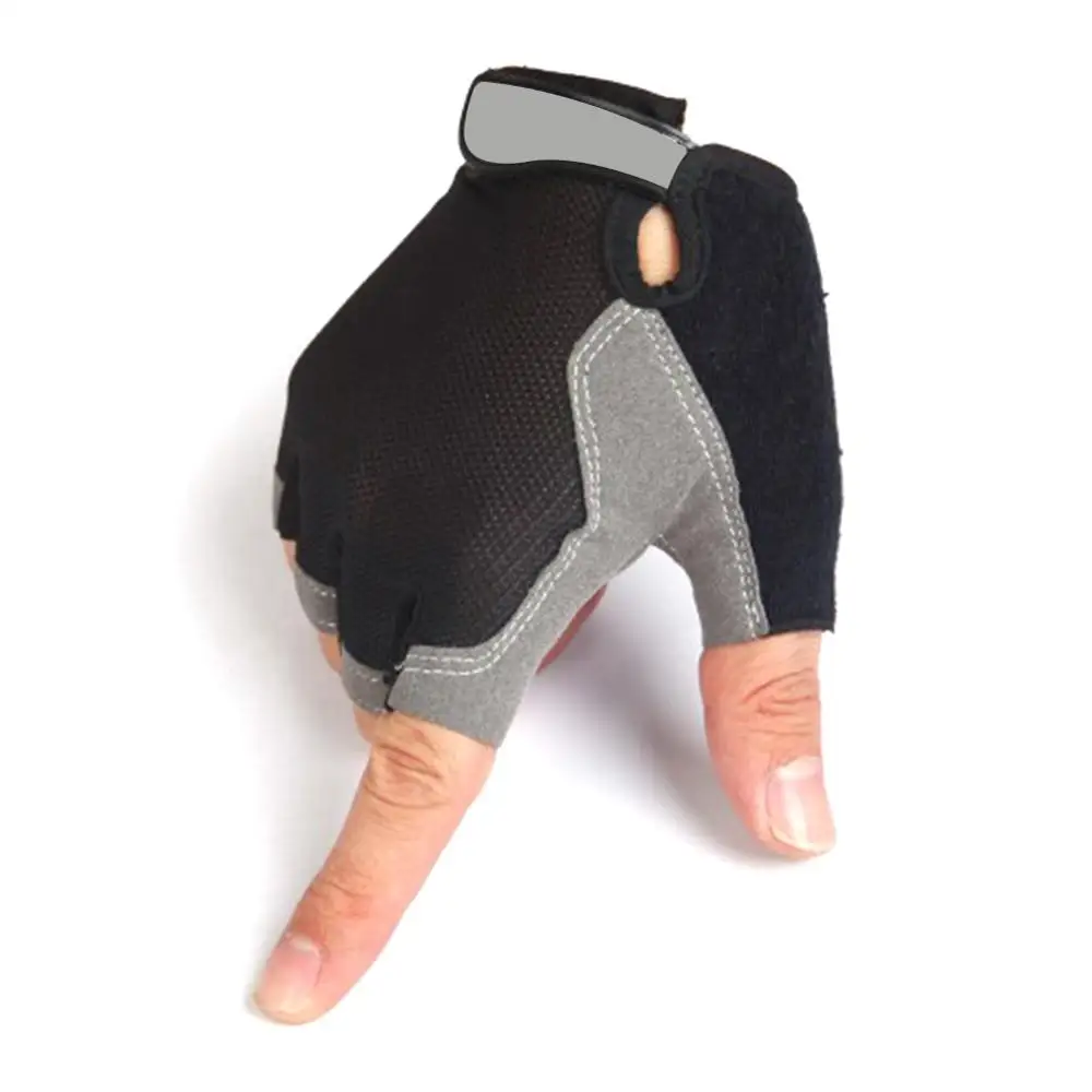 Перчатки с открытыми пальцами для мужчин и женщин Нескользящие дышащие сетчатые